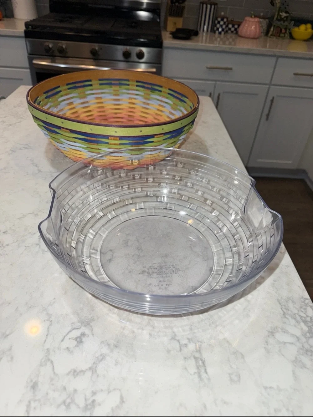 Longaberger Large Summertime Stripe Basket